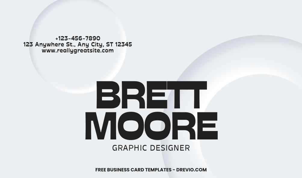 FREE Editable Modern White Business Card