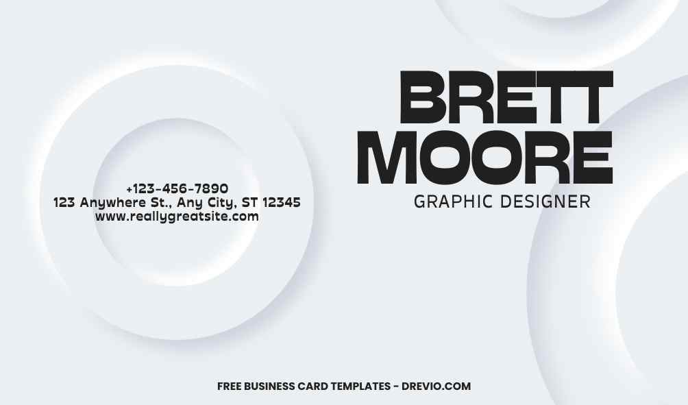 FREE Editable Modern White Business Card