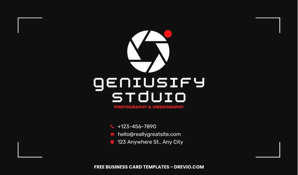 FREE Editable Photography Business Card