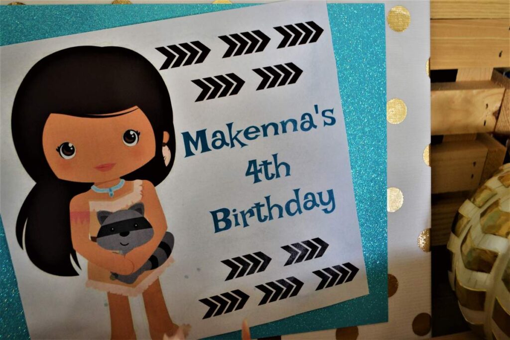 Pocahontas Birthday Party Invitations