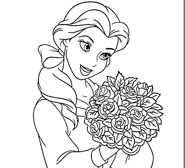 Princess Belle Coloring Page 