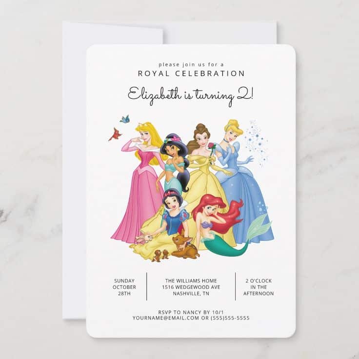 Princess Tiana Birthday Invitations