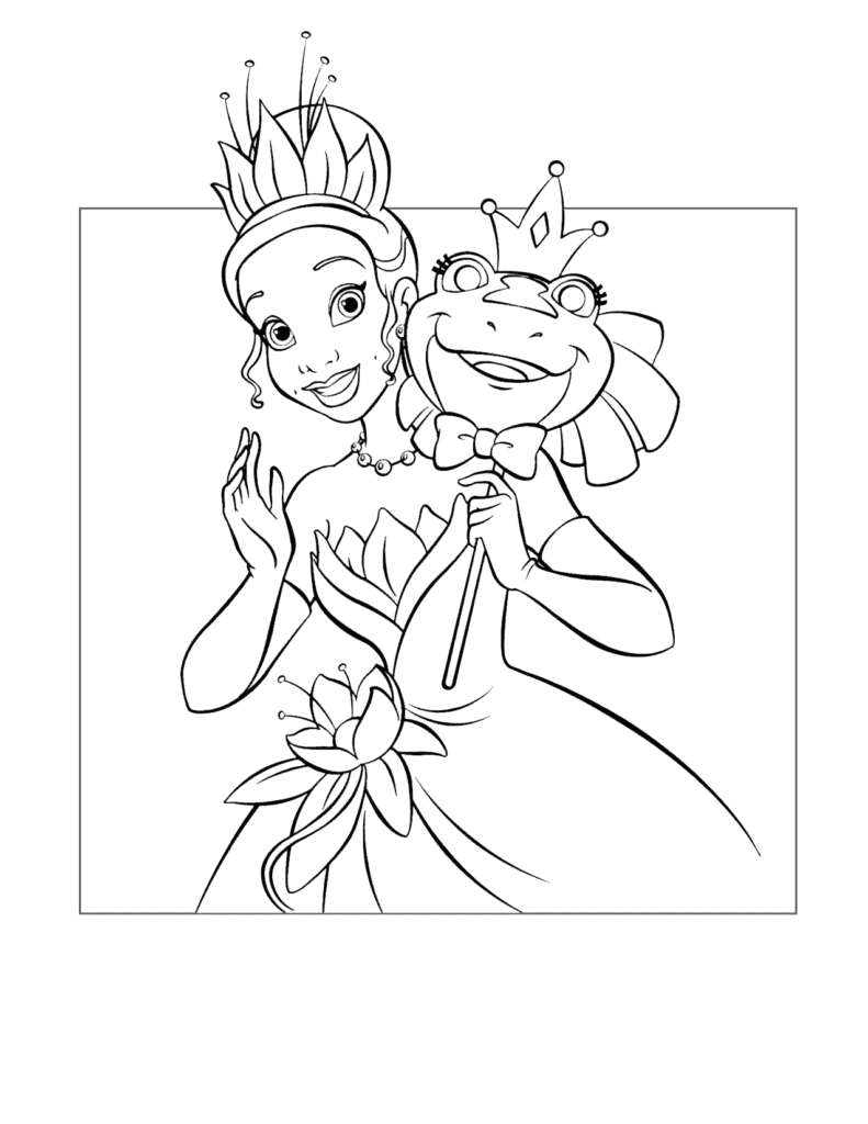 Princess Tiana Coloring Page