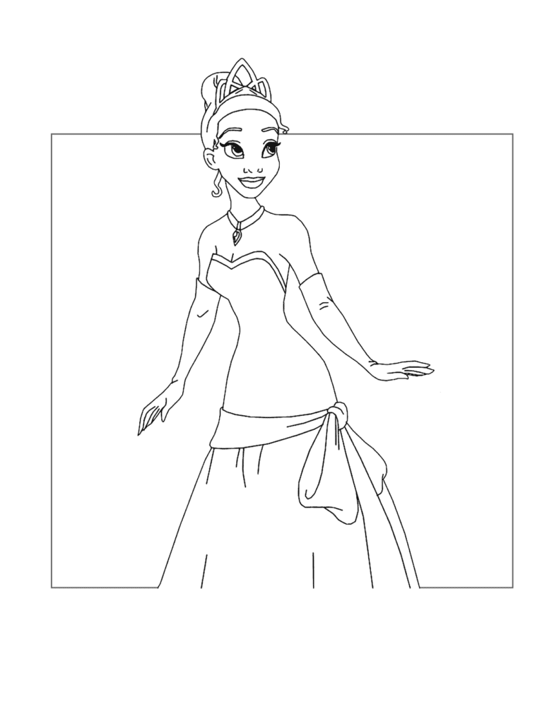 Princess Tiana Coloring Page