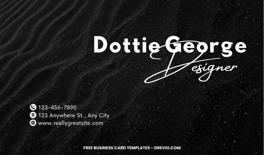 FREE Editable Professional Black and White Business Card