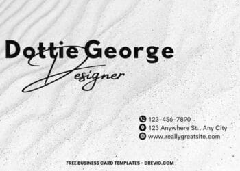 FREE Editable Professional Black and White Business Card