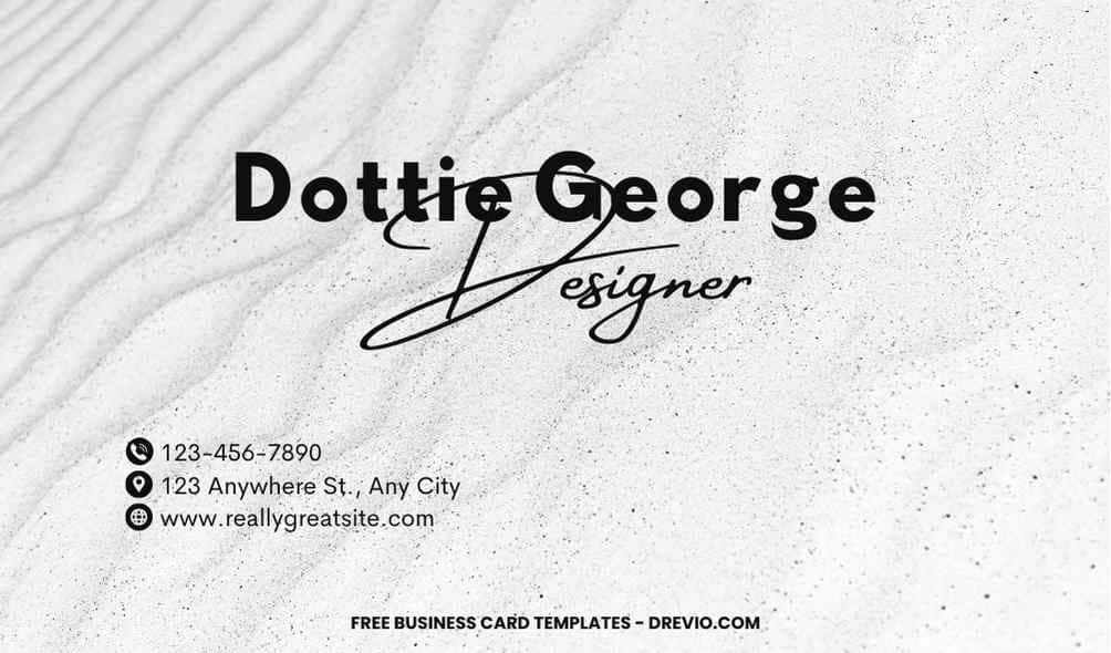 FREE Editable Professional Black and White Business Card