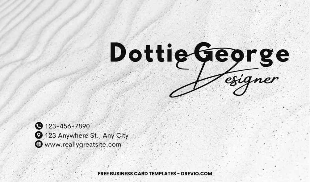 FREE Editable Professional Black and White Business Card