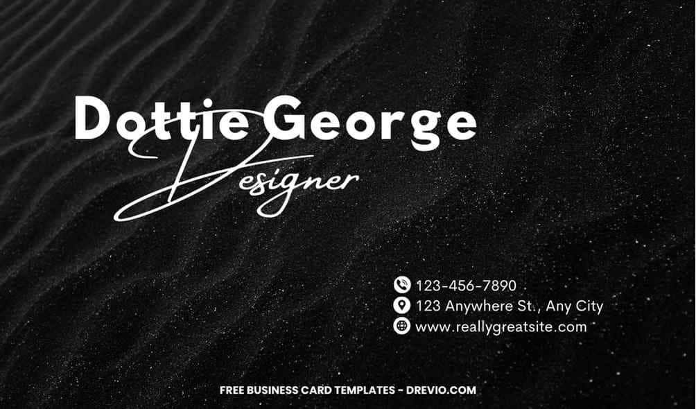 FREE Editable Professional Black and White Business Card