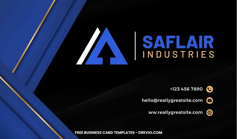 FREE Editable Professional Blue Business Card