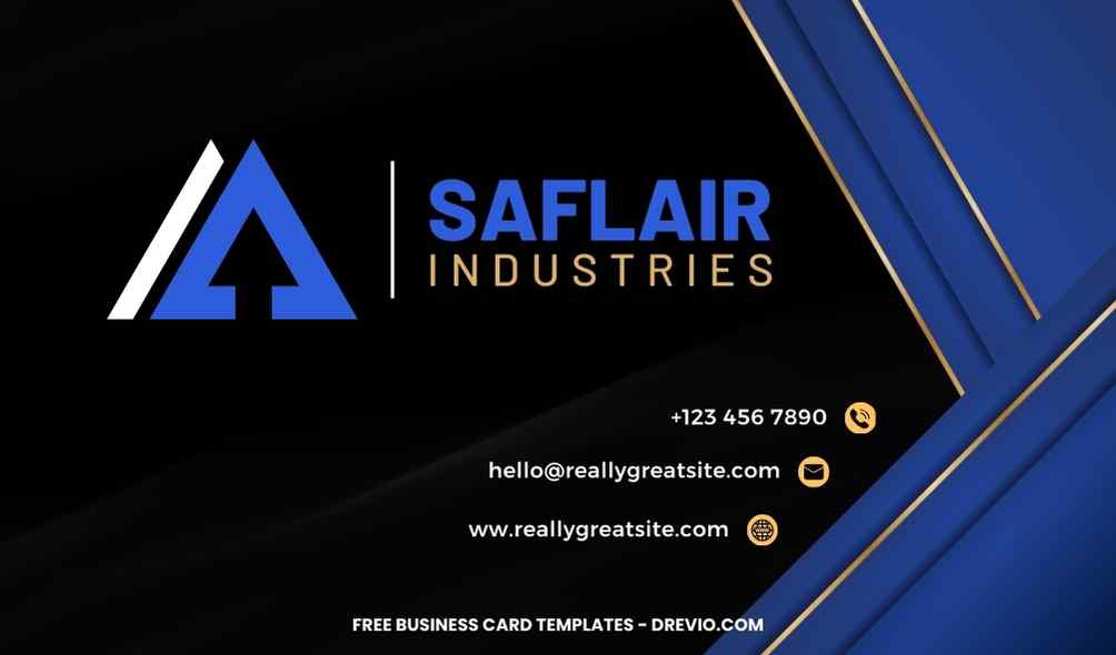 FREE Editable Professional Blue Business Card