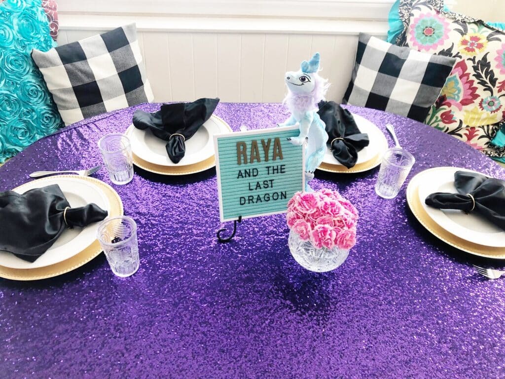 Raya and the Last Dragon Birthday Table Setting