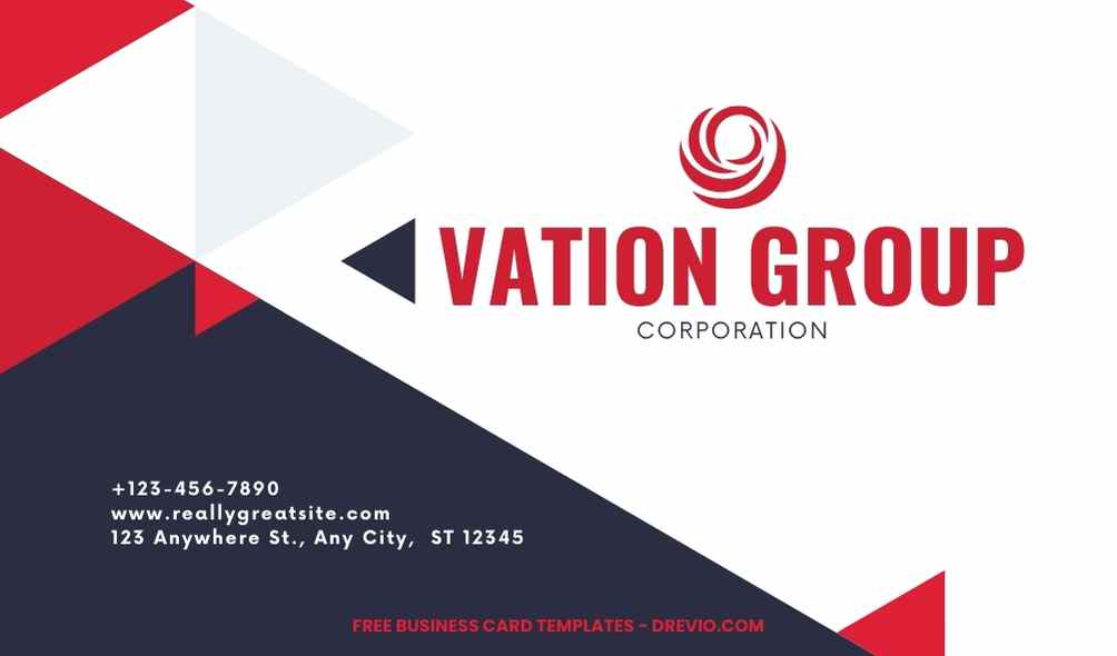 FREE Editable Red Business Card Design Template 