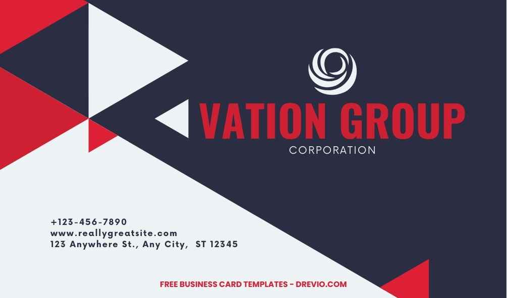 FREE Editable Red Business Card Design Template 