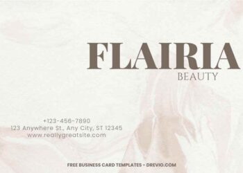 FREE Editable Simple Marble Business Card Template