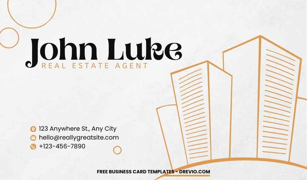 FREE Editable Simple Real Estate Business Card Design