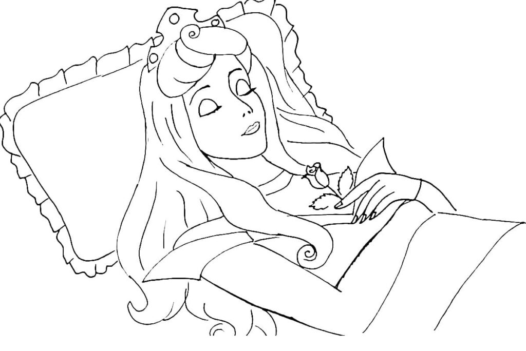 Sleeping Beauty Coloring Page