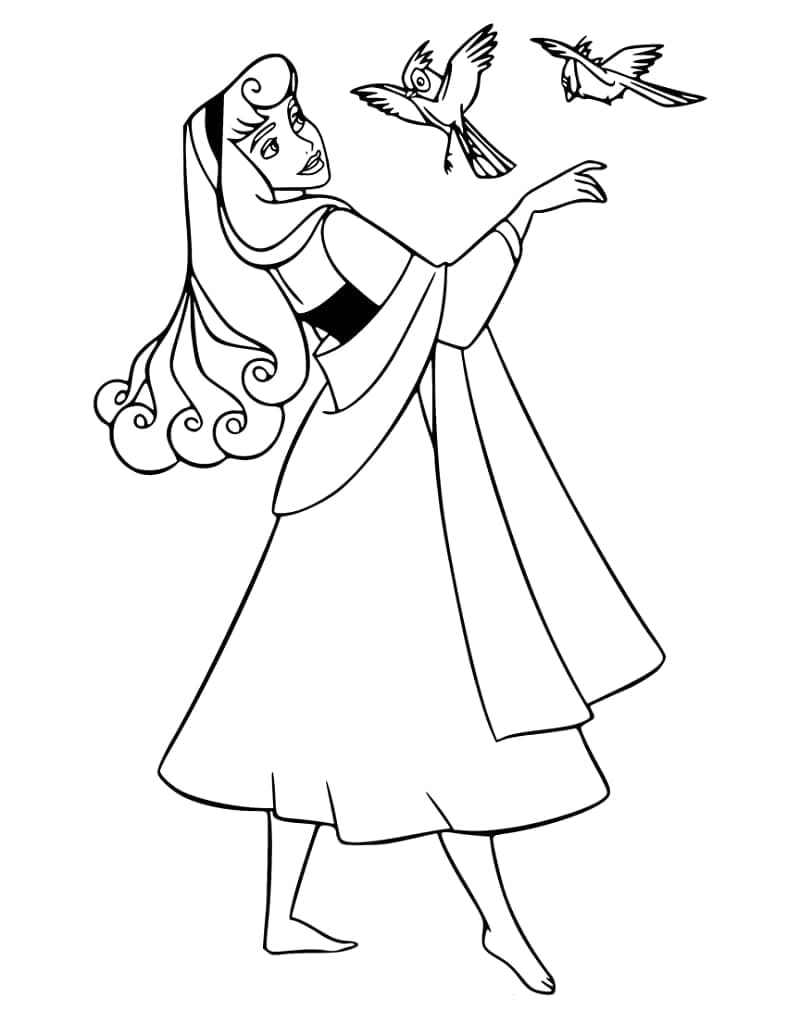 Sleeping Beauty Coloring Page