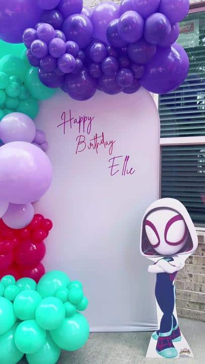 Spider Gwen Birthday Backdrop