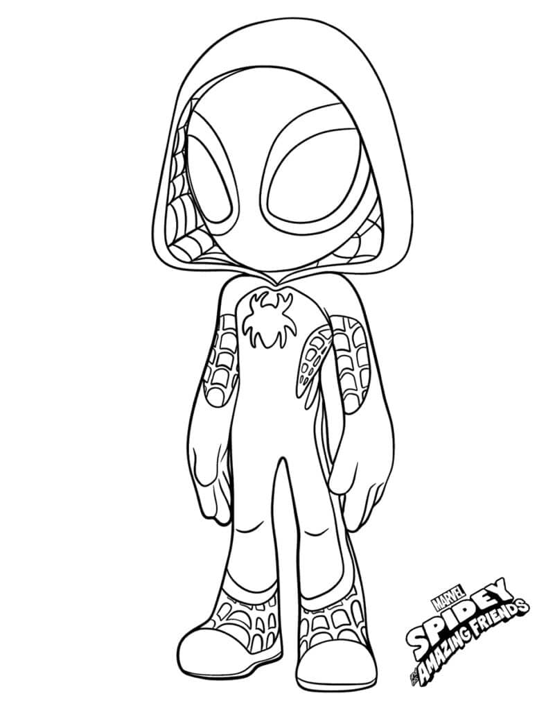 Spider Gwen Coloring Page