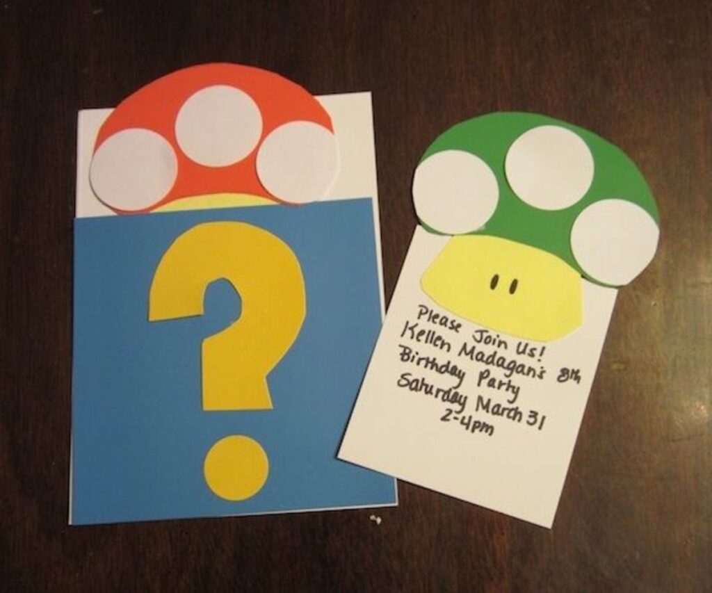 Super Mario Birthday Invitations