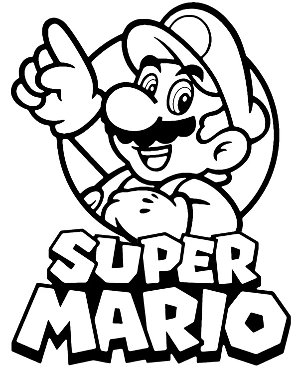 Super Mario Coloring Page