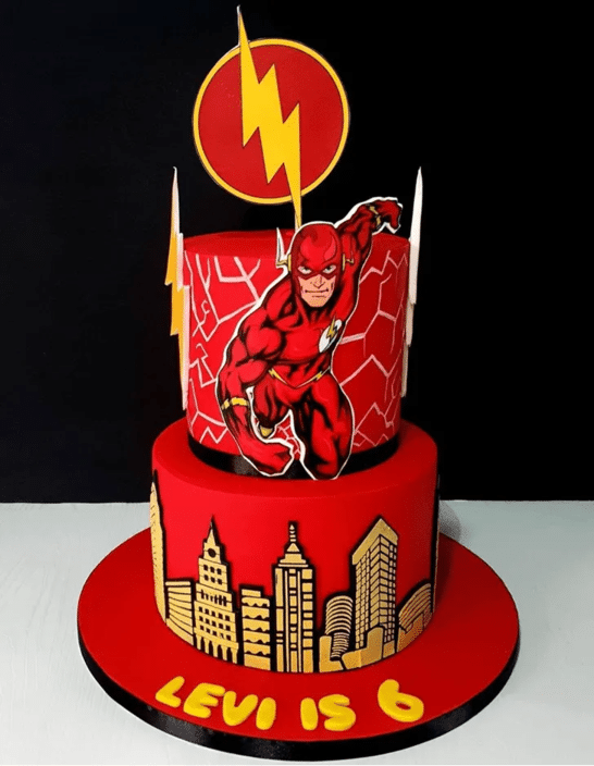 The Flash Birthday Party Cake