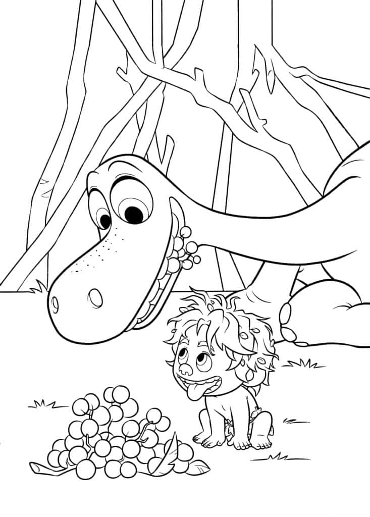 The Good Dinosaur Coloring Page