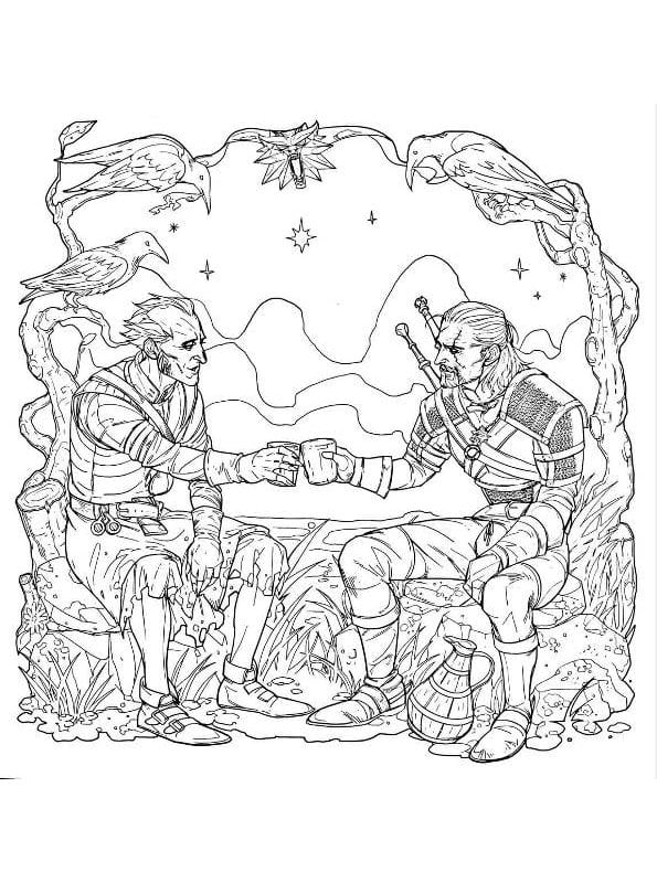 The Witcher Coloring Page