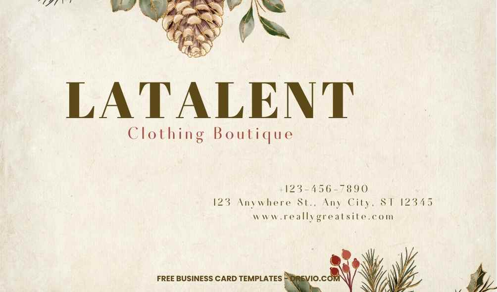 FREE Editable Vintage Floral Business Card