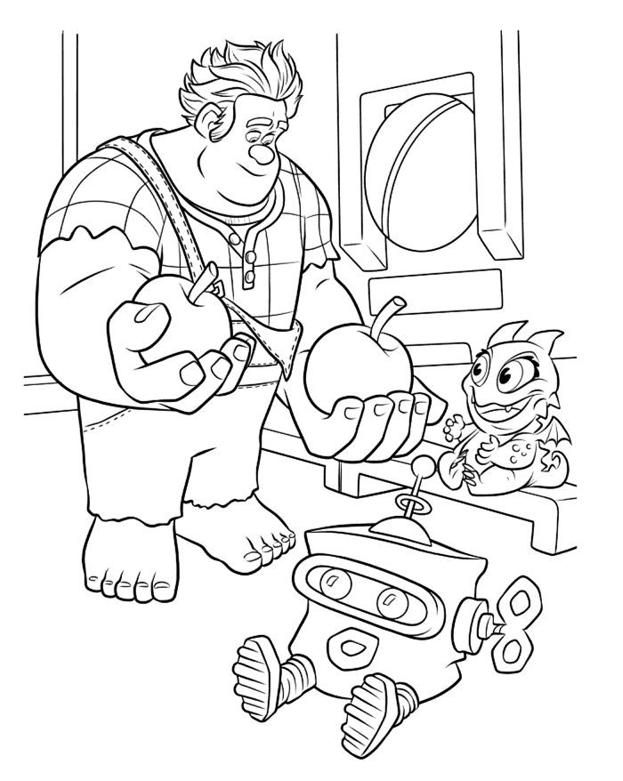 Wreck it Ralph Coloring Page 