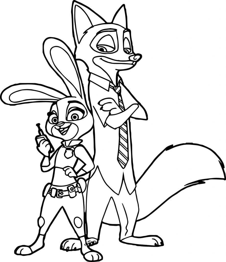 Zootopia Coloring Page