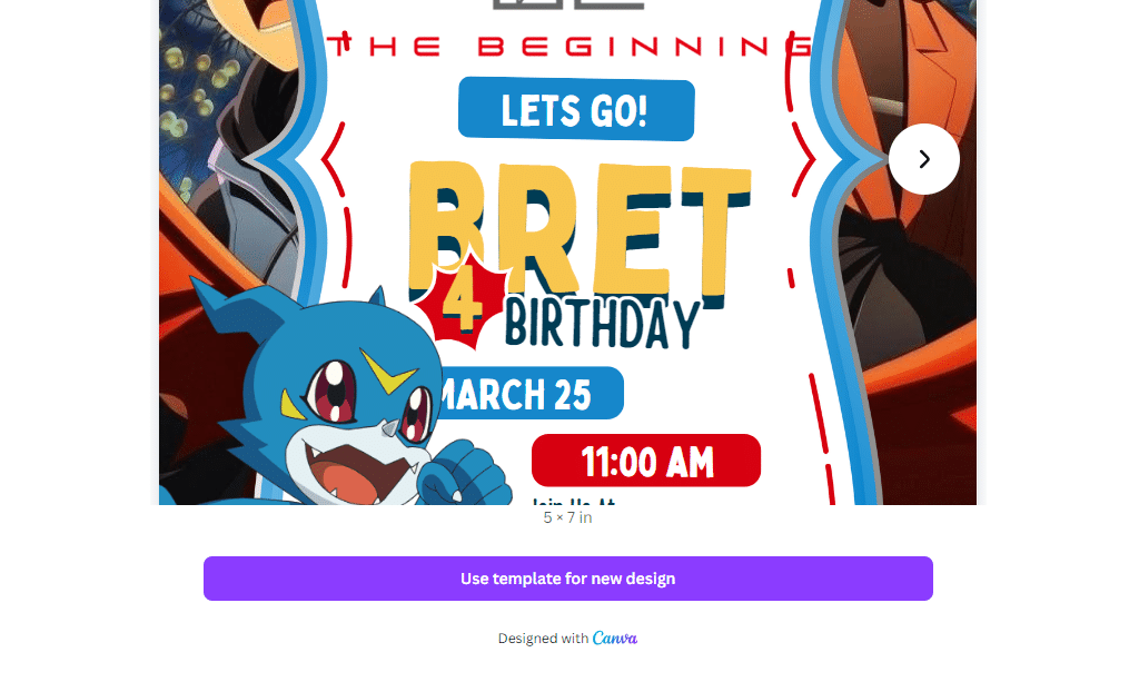 how to edit digimon birthday invitations