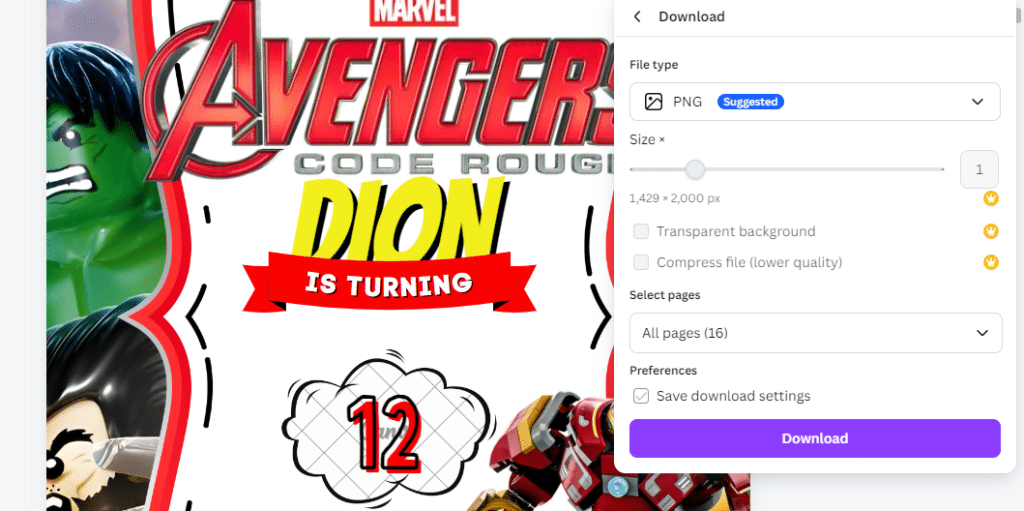 how to edit marvel avengers birthday invitations