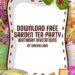 FREE Garden Tea Party Birthday Invitation