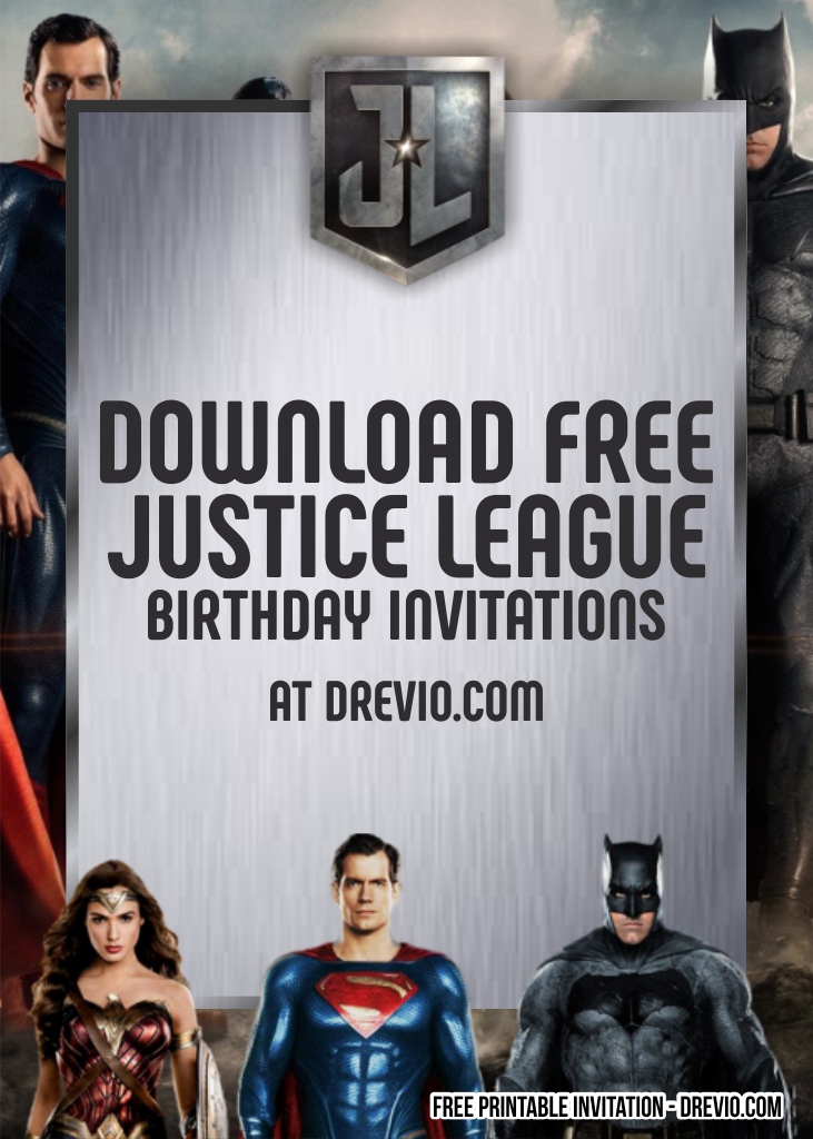 FREE Justice League Invitations