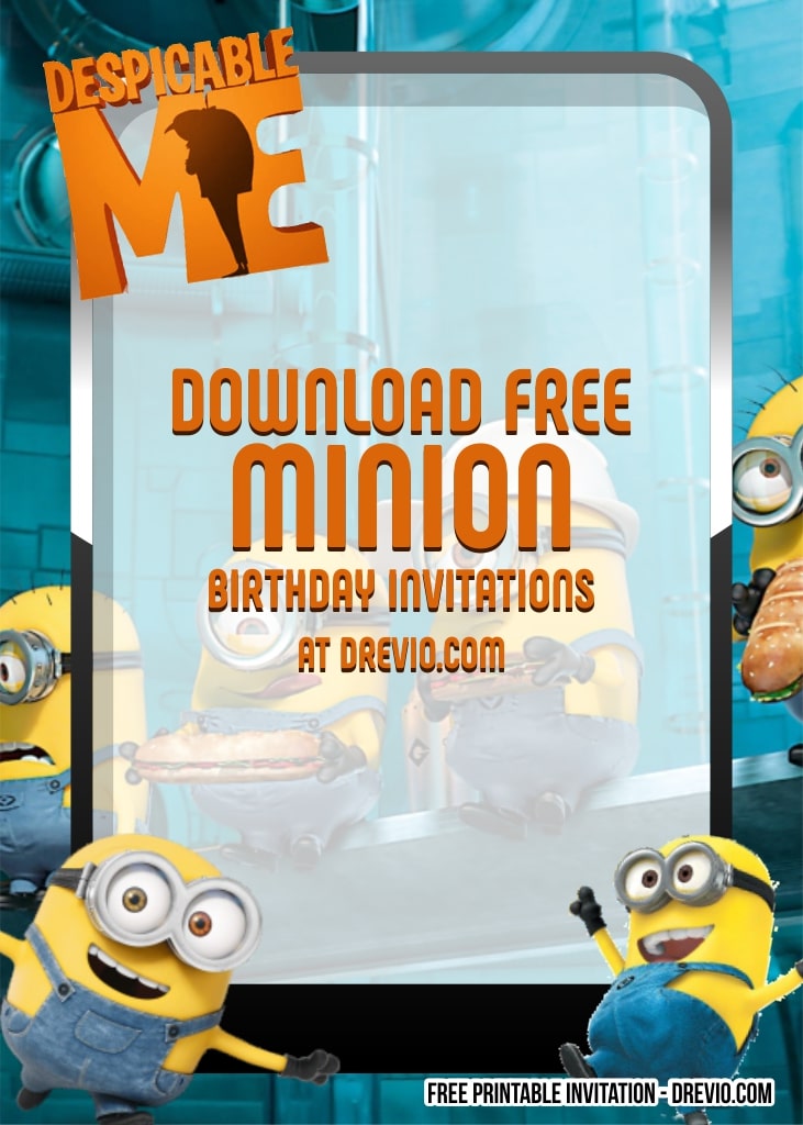 FREE Editable Minion Birthday Invitation