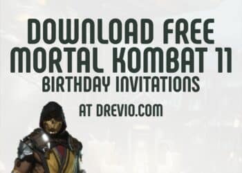 FREE Editable Mortal Kombat Birthday Invitations