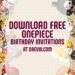 FREE Editable One Piece Birthday Invitation