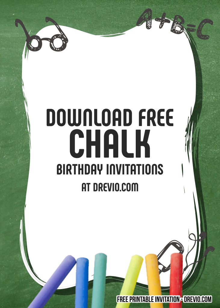 Chalk Birthday Invitation