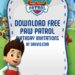 FREE Editable Paw Patrol Birthday Invitation