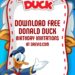 Donald Duck Birthday Invitation