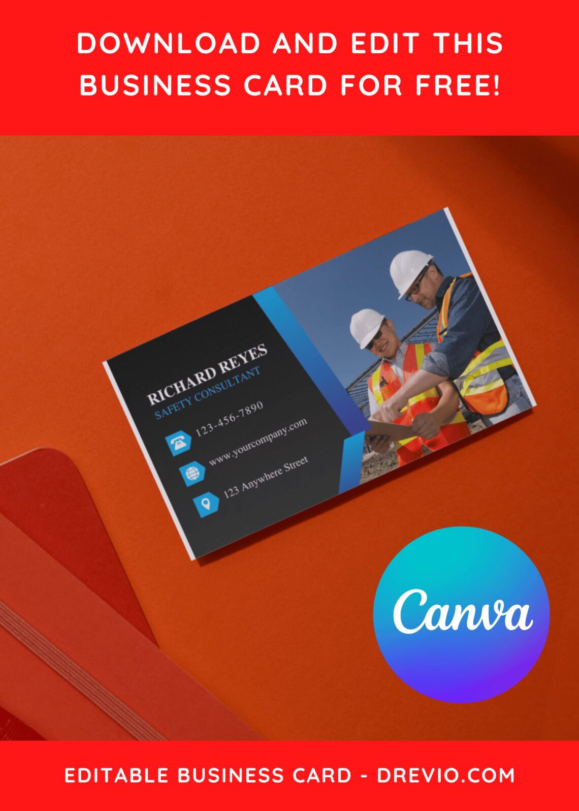 10+ Elegant Black & Blue Canva Business Card Templates