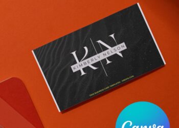 10+ Inspiring Black & White Monogram Canva Business Card Templates J