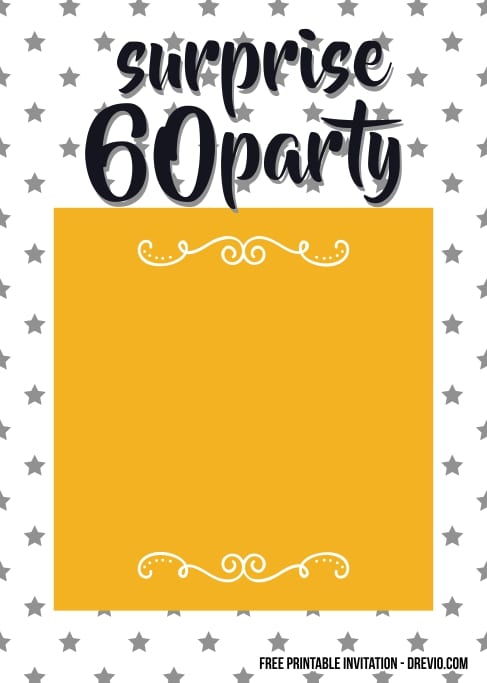 FREE Editable Surprise 60th Birthday Invitations