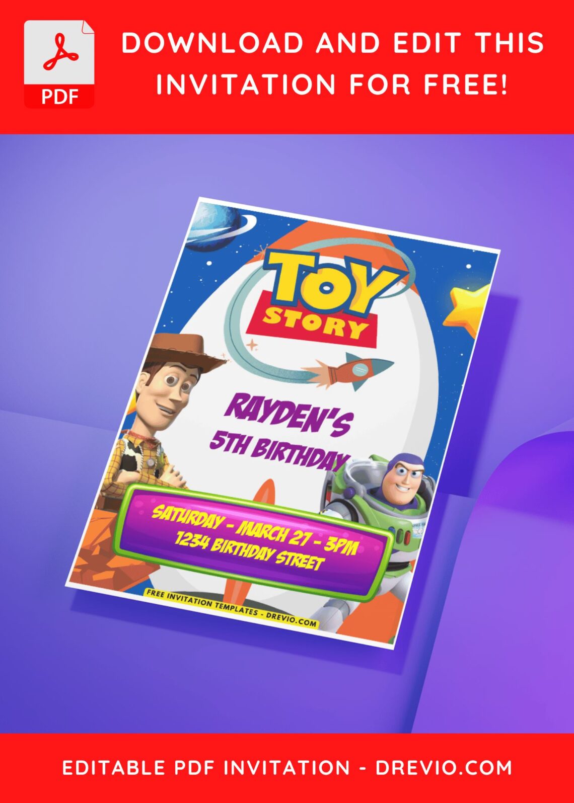 A Complete Toy Story Invitation Template For Fun-Filled Kids Parties H