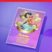 (Easily Edit PDF Invitation) Disney Jasmine Birthday Invitation Templates