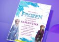 (Easily Edit PDF Invitation) Elsa And Anna Frozen Birthday Invitation B