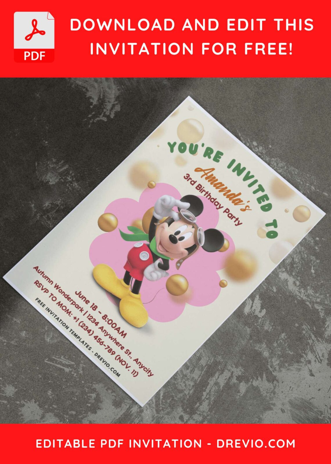 Mickey Mouse Invitation Templates For Fun And Enjoyable Kids' Parties I