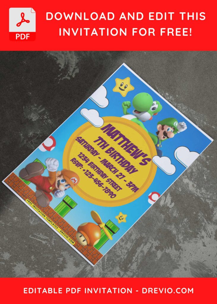 Super Mario Invitation Template Guide: Free Designs For Your Party! I